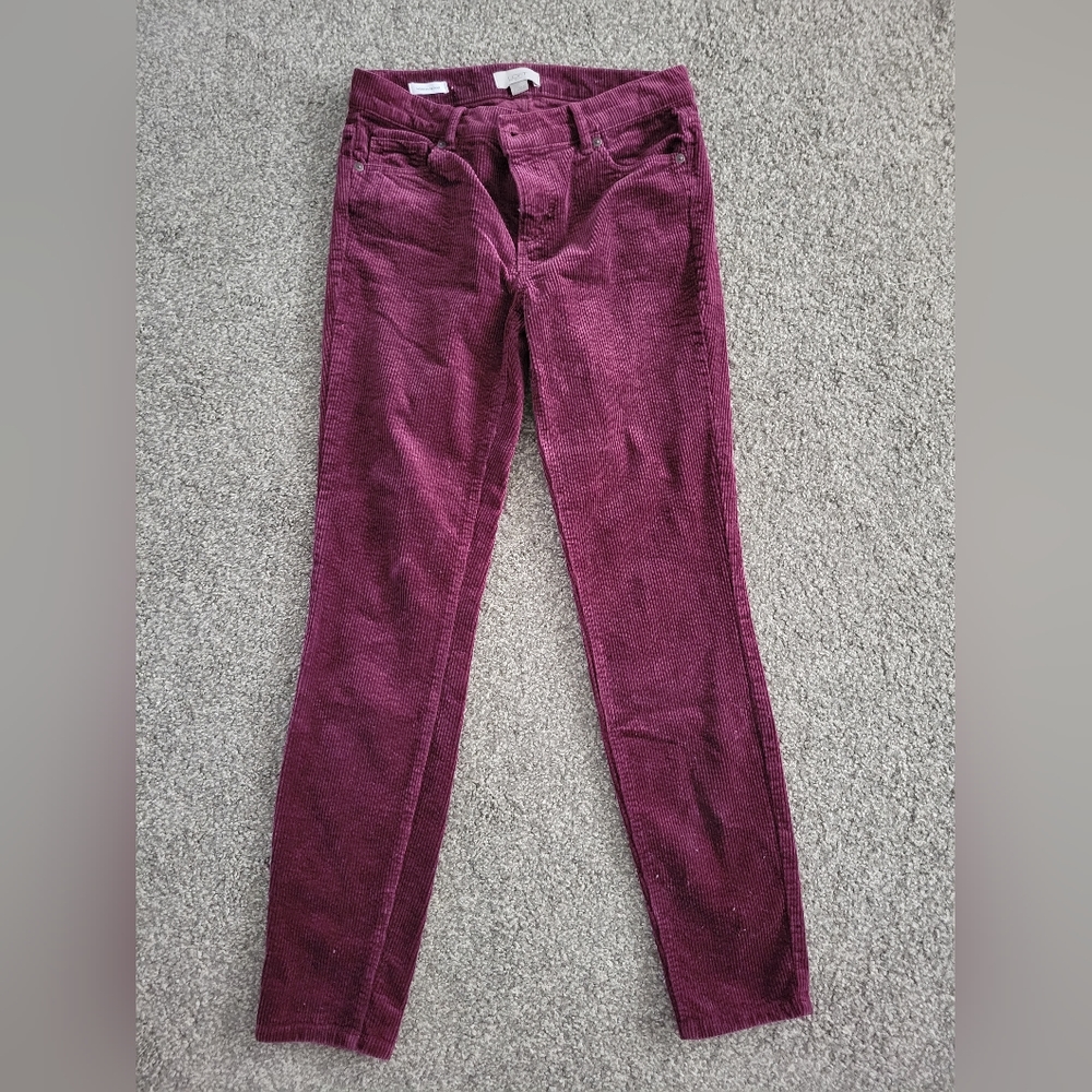 Loft Wine Colored Corduroys. Size 0.